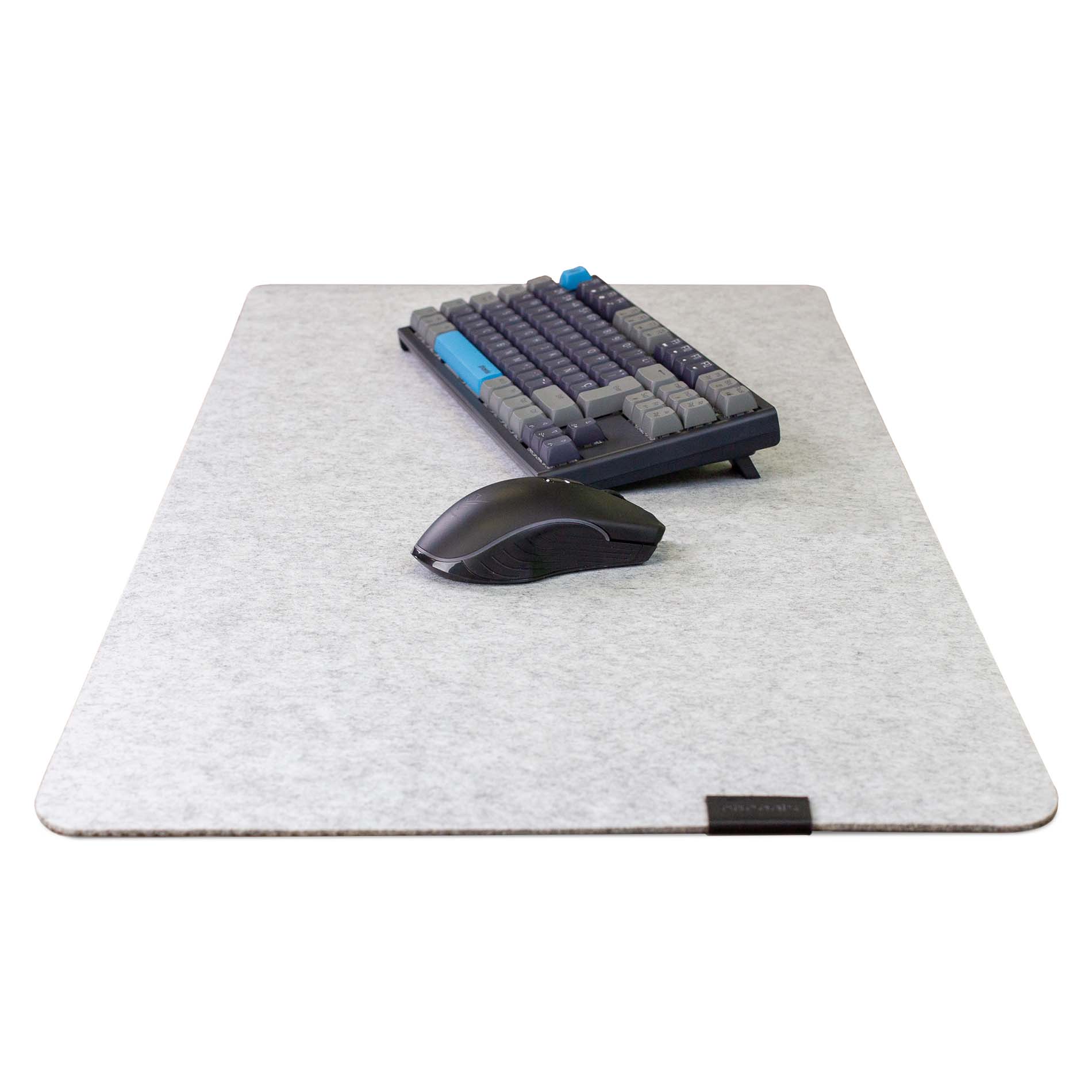Phoenix sizigia alfombrilla premium de fieltro para escritorio gris xl