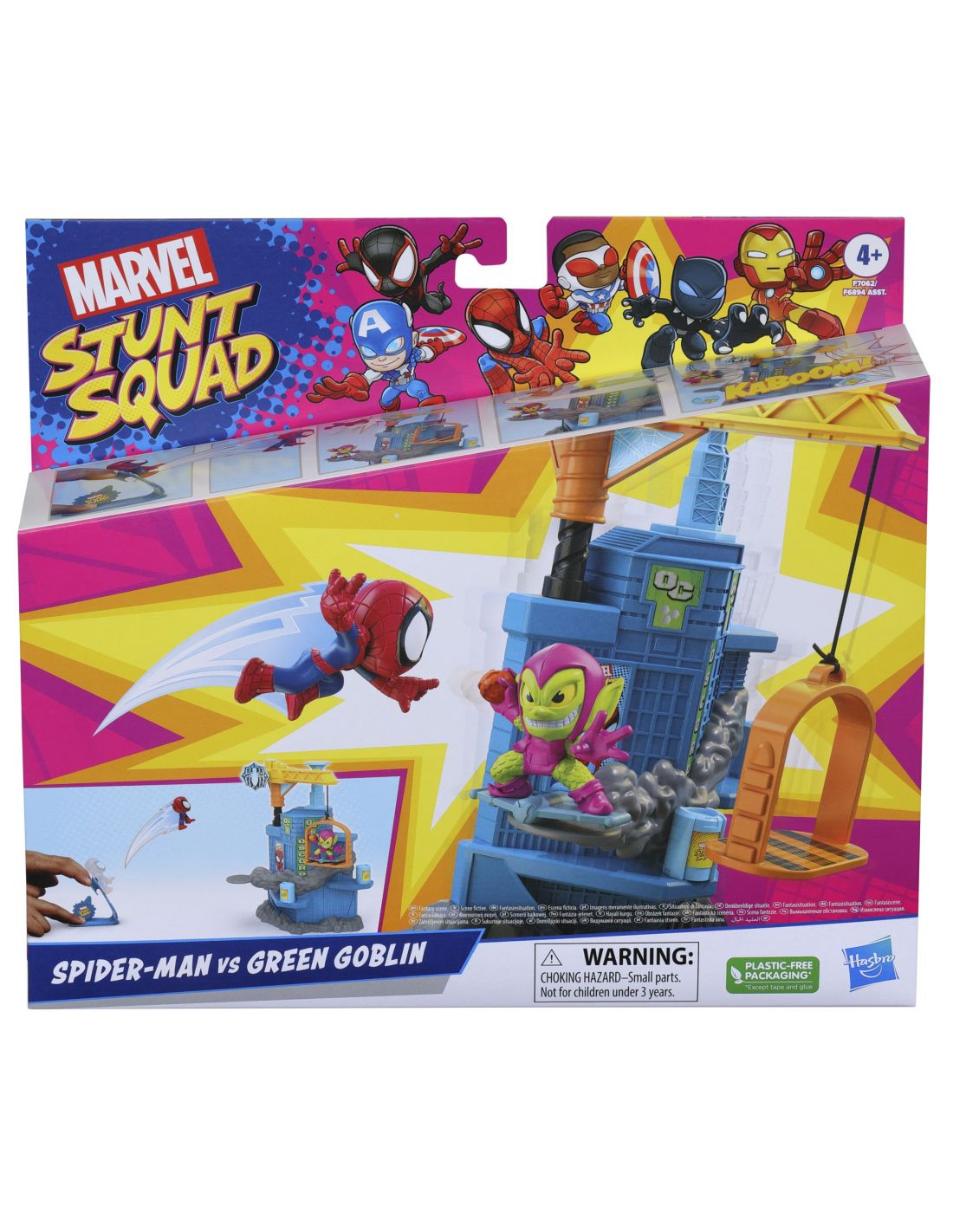 Set de juego hasbro marvel stunt squad crane smash