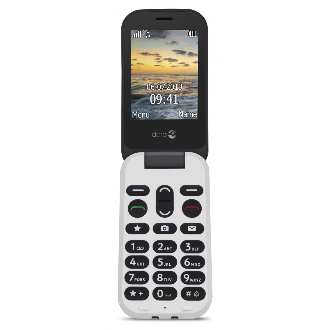 Telefono movil doro 6060 black - white - 2.8pulgadas -  blanco y negro