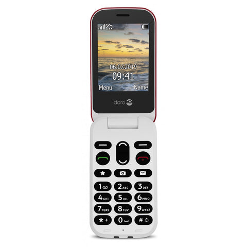 Telefono movil doro 6040 red - white - 2.8pulgadas -  3mpx - rojo y blanco