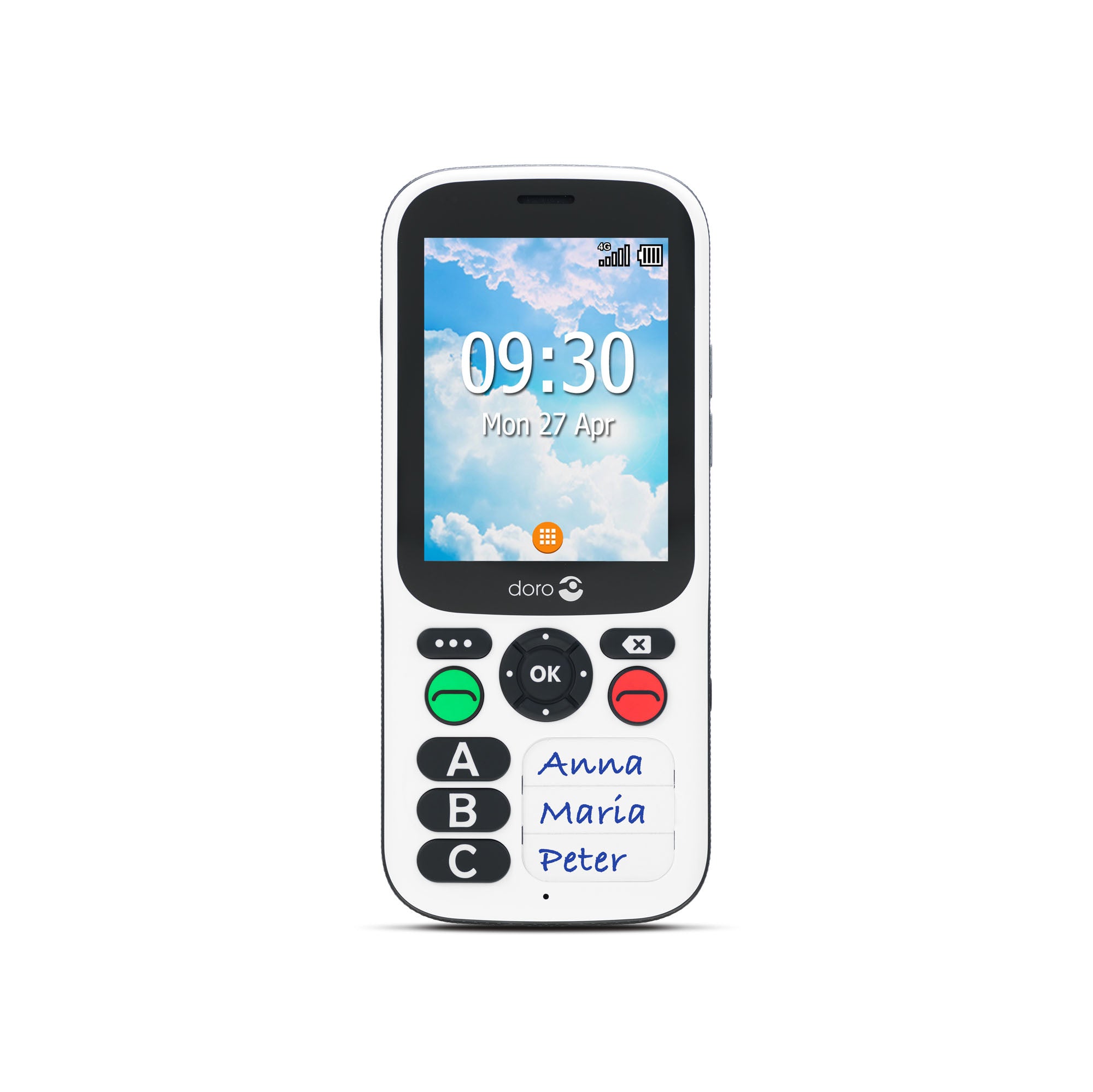 Telefono movil doro 780x black - white - 2.8pulgadas -  4g - blanco y negro