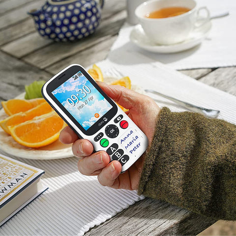 Telefono movil doro 780x black - white - 2.8pulgadas -  4g - blanco y negro