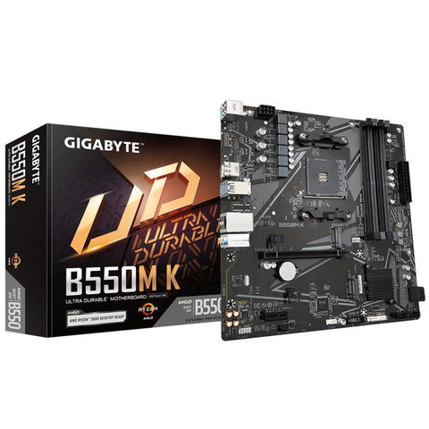 Placa base gigabyte b550m k am4 m - atx -  4x ddr4 -  4x sata3 -  4x usb 3.2 -  4x usb 2.0