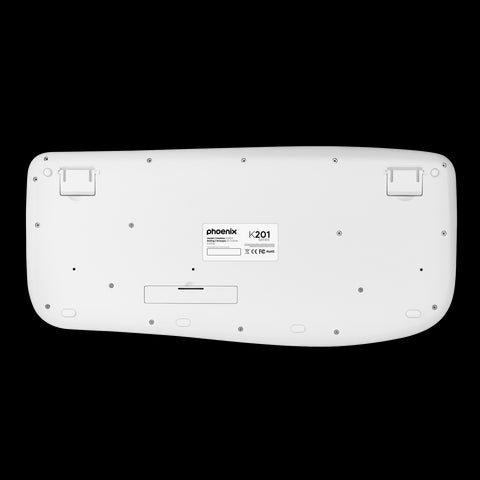 Phoenix k201 teclado ergonómico inalámbrico 2.4ghz blanco