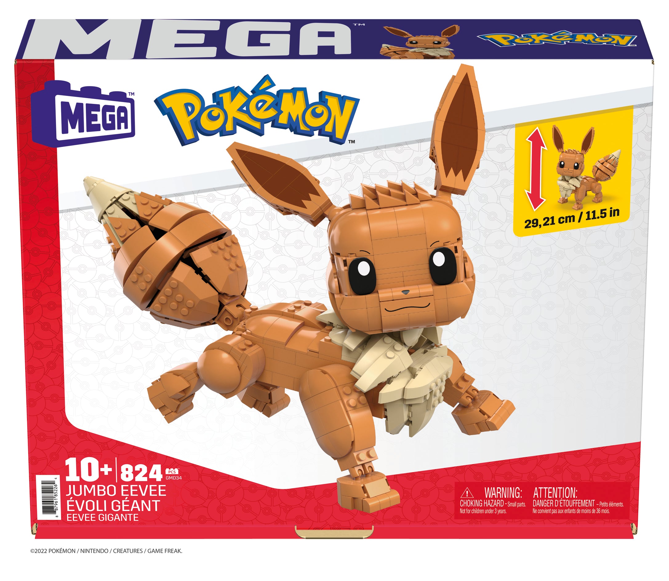 Figura mattel mega construx pokemon jumbo eevee