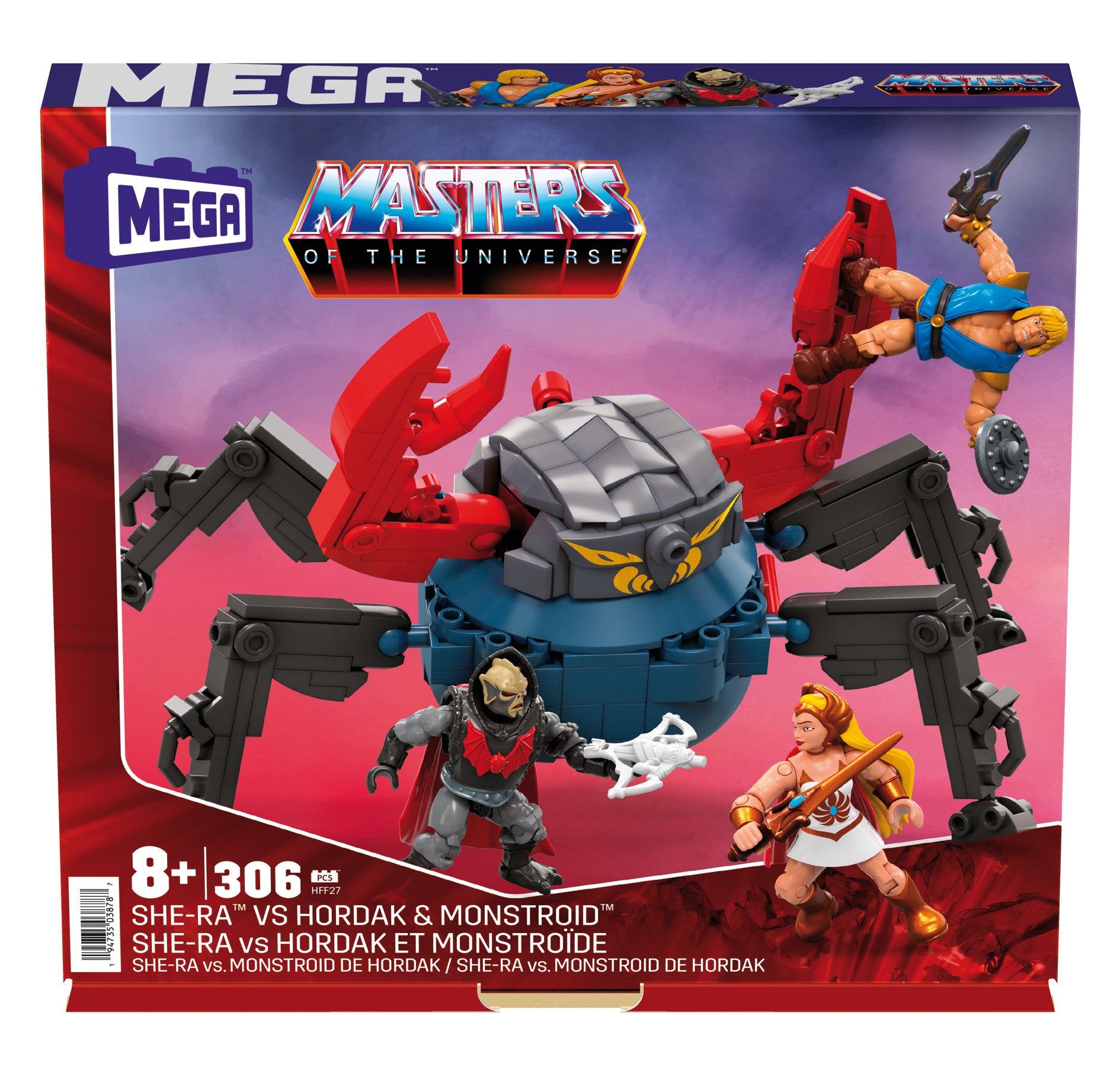 Figuras mattel mega construx masters of the universe she - ra vs hordak & monstroid