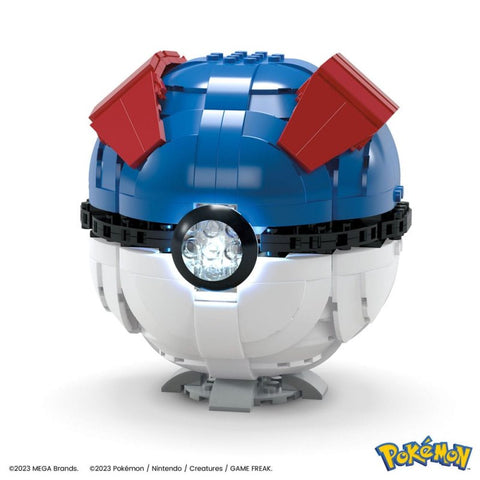 Figura mattel mega construx pokemon jumbo great ball 299 pcs