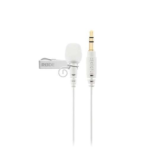 Microfono rode lavalier go white jack 3.5mm trs - 110db - omnidirectional - blanco