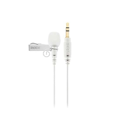 Microfono rode lavalier go white jack 3.5mm trs - 110db - omnidirectional - blanco