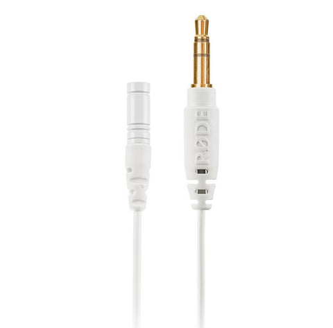 Microfono rode lavalier go white jack 3.5mm trs - 110db - omnidirectional - blanco