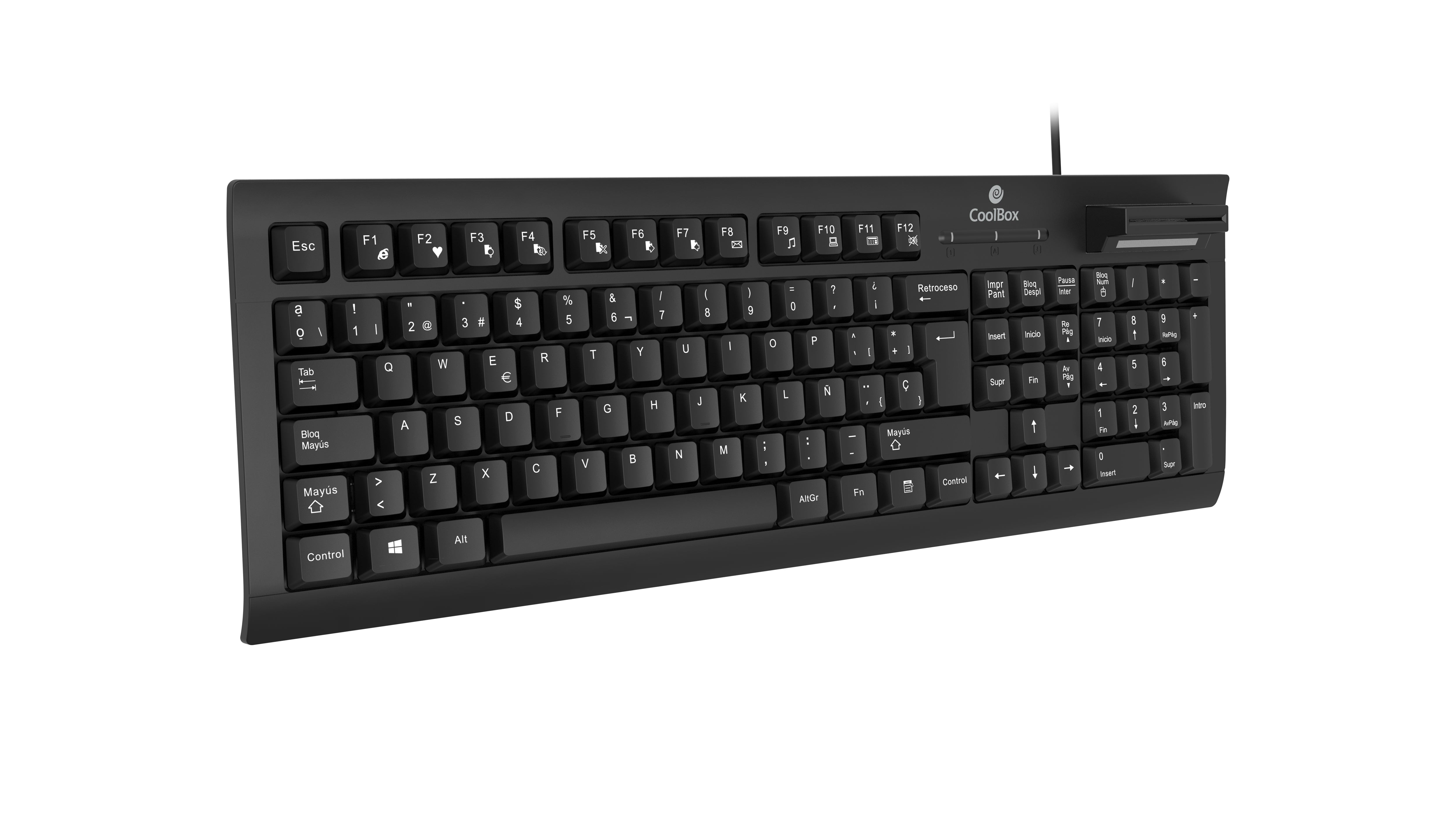 Teclado coolbox con lector dniie 4.0 coo - tec03dni