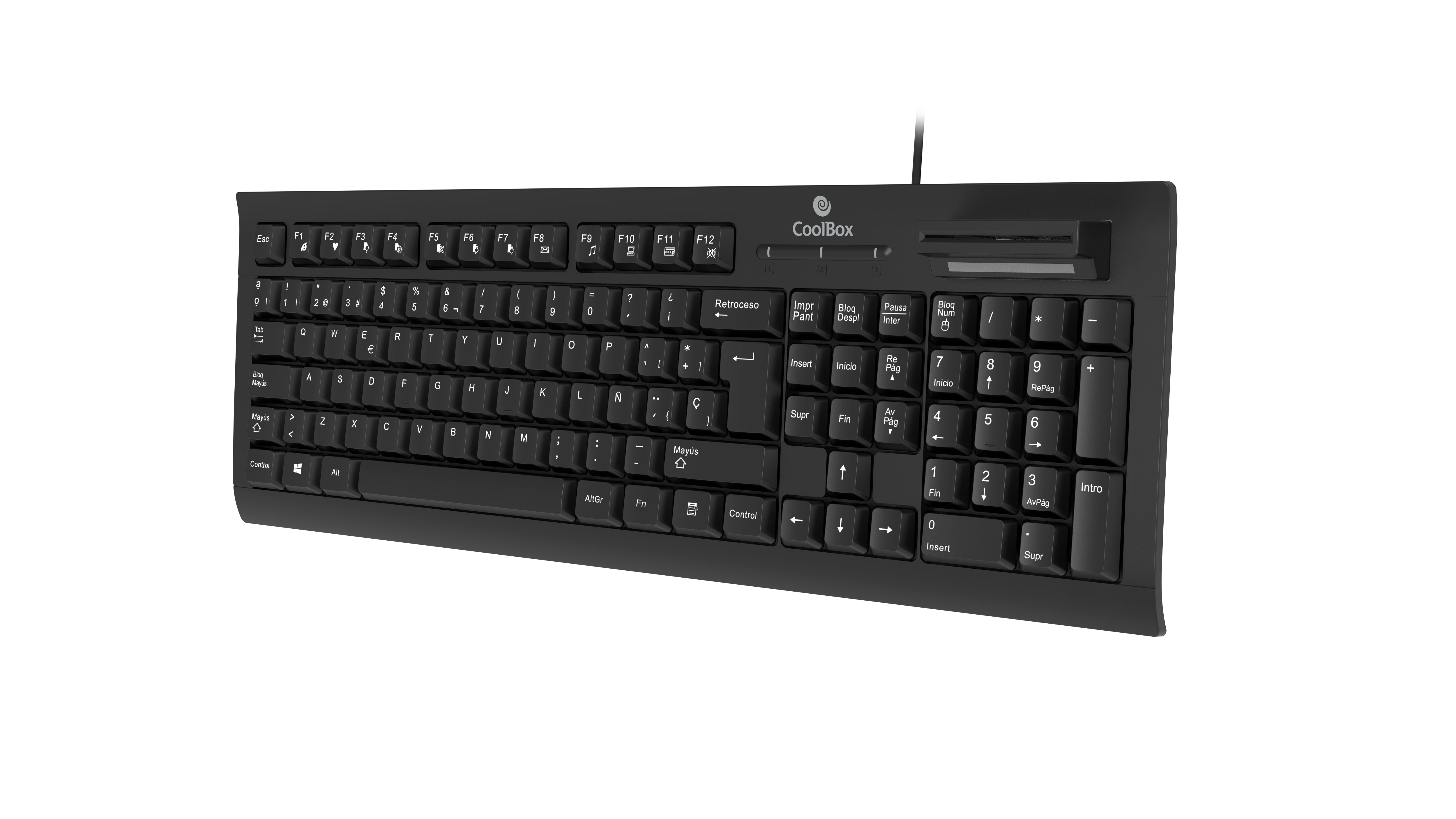 Teclado coolbox con lector dniie 4.0 coo - tec03dni