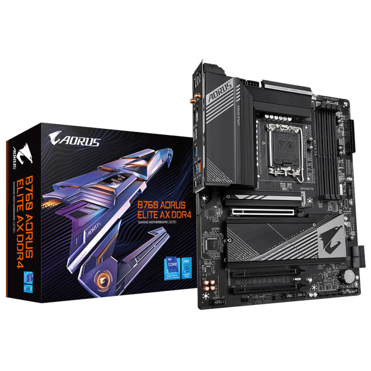 Placa base gigabyte b760 aorus elite ax 1700 m - atx -  4x ddr4 -  4x sata3 -  5x usb 3.2 -  1x usb tipo c -  4x usb 2.0