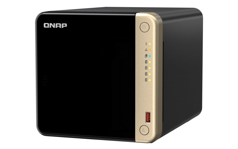 Servidor nas qnap ts - 464 - 8g 4xhdd - bay 2x2.5gbe 4xusb