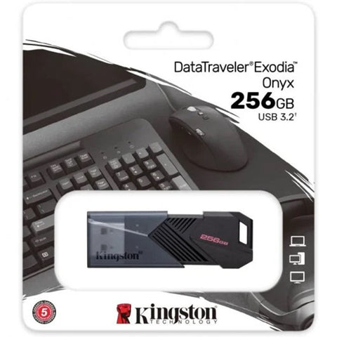 Memoria usb 3.2 kingston 256gb datatraveler exodia onyx