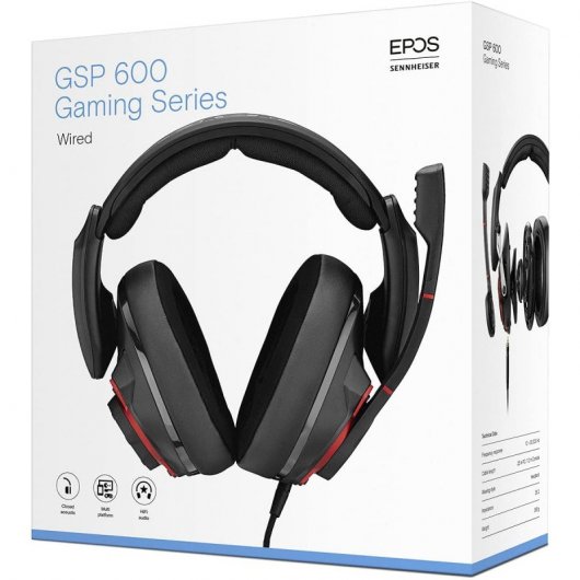 Auriculares gaming epos gsp 600 jack 3.5mm microfono negro