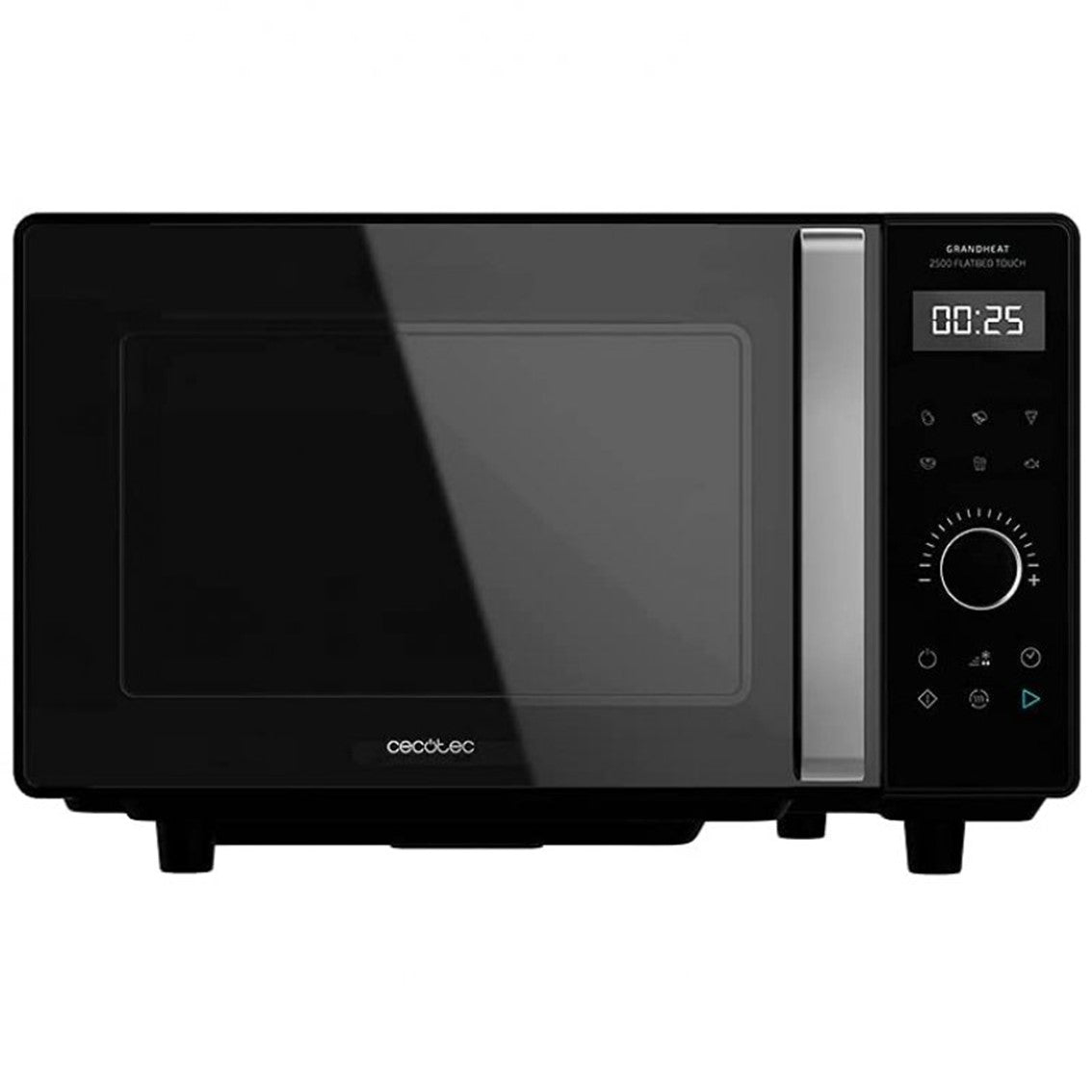 Microondas cecotec sin plato grandheat 2500 flatbed touch tactil black