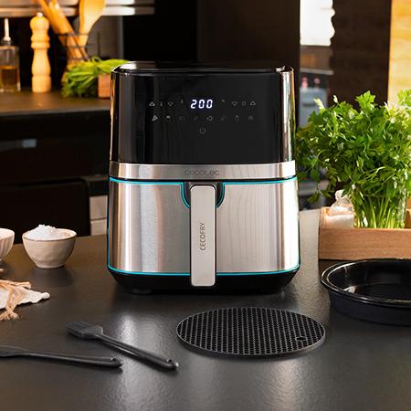 Airfryer cecotec freidora de aire cecofry full inox 5500 pro con accesorios