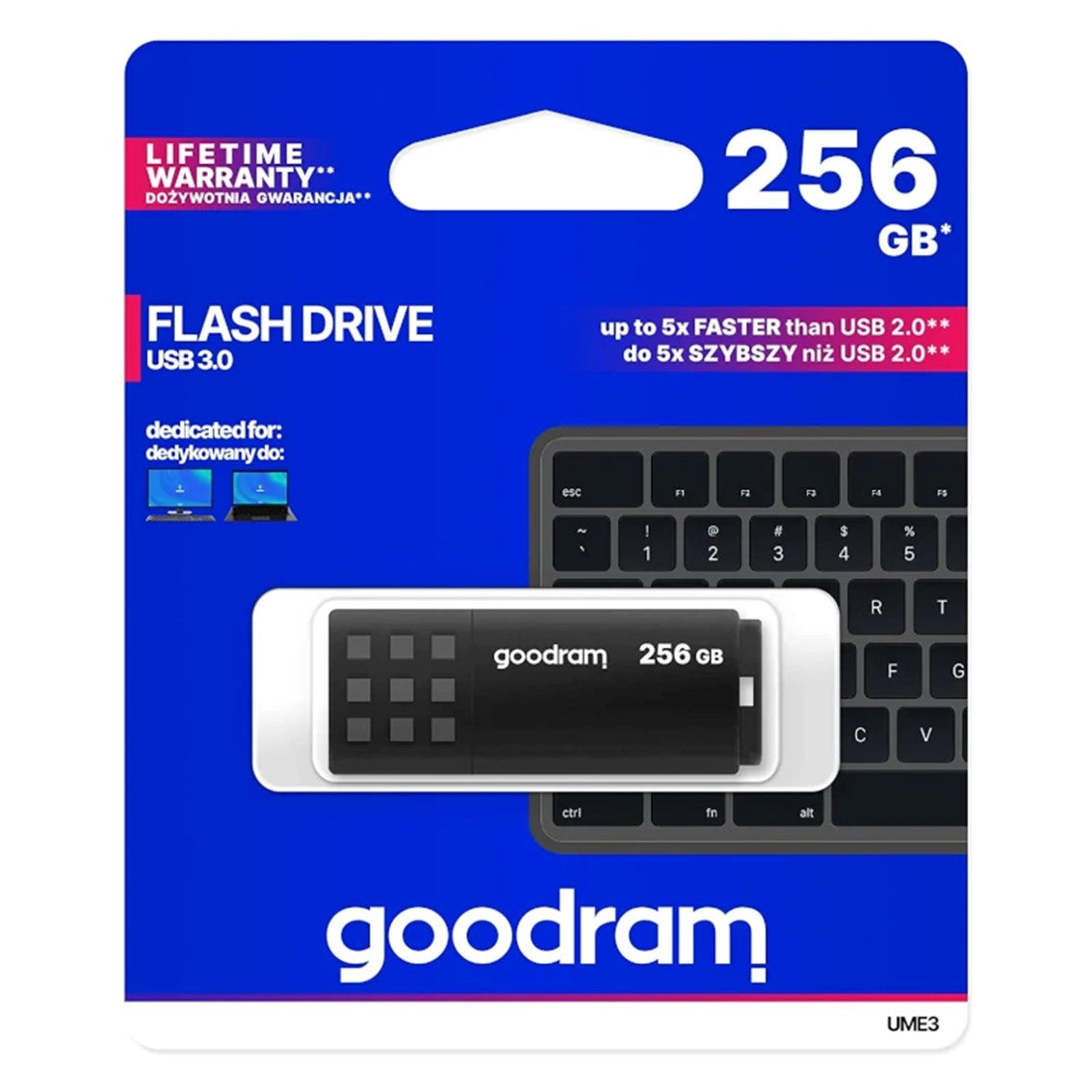 Memoria usb 3.0 goodram 256gb ume3 negro