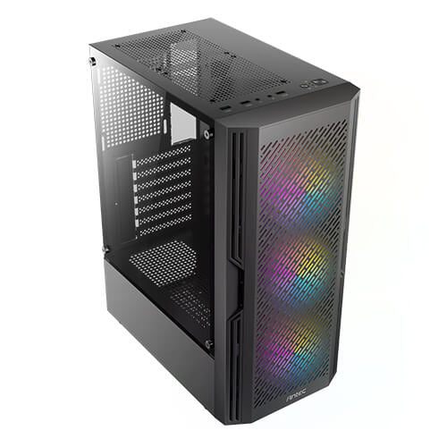 Caja ordenador gaming antec ax20 matx 1 x usb 3.0 2 x usb 2.0 3 x 120mm negro