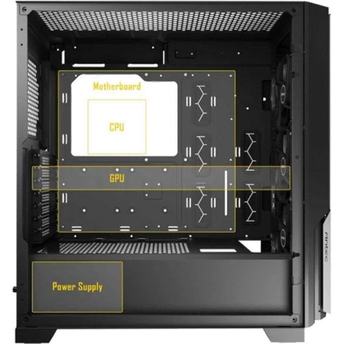 Caja ordenador gaming antec p20c atx 2 x usb 3.0 tipo a 1 x usb 3.2 tipo c 3 x 120mm negro