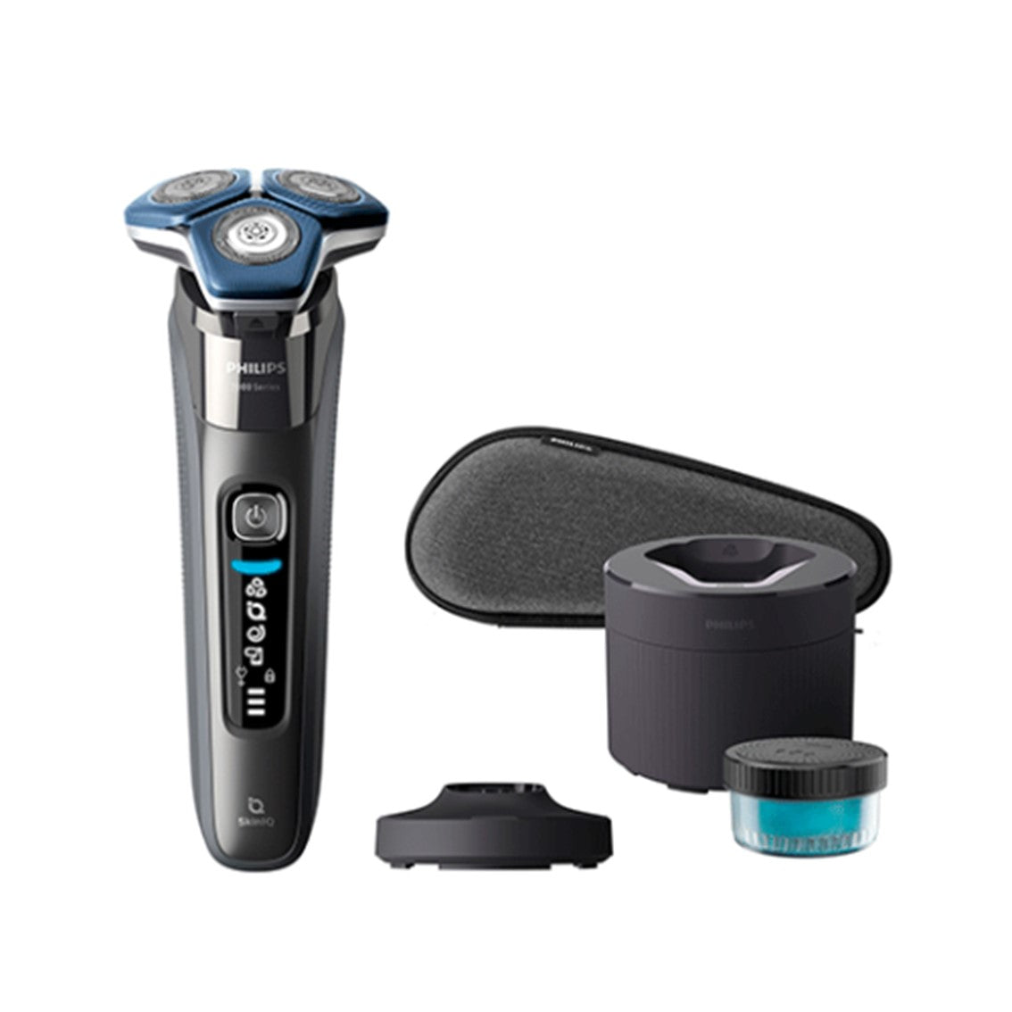 Afeitadora philips shaver series 7000 s7887 - 55 skiniq -  recorta -  afeita -  humedo -  seco -  60min