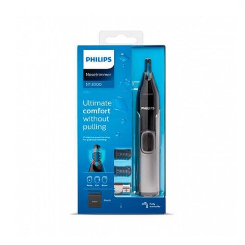 Cortapelos philips + naricero nt3650 - 16 negro 2peines -  cuchilla lavable -  ducha -  recortador -  pila aa