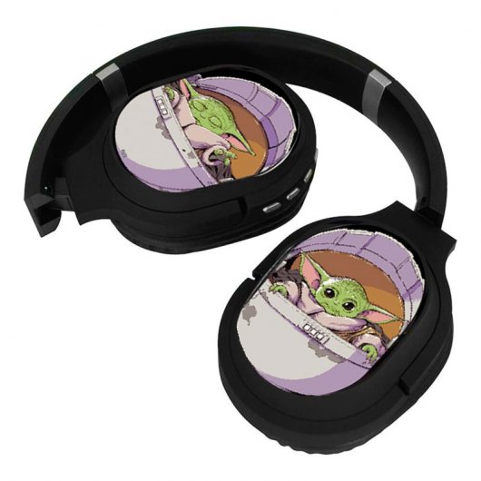 Auriculares estereo ert group inalambricos inalambricos con micro baby yoda 003 star wars negro