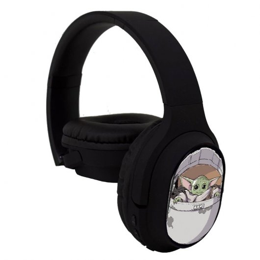 Auriculares estereo ert group inalambricos inalambricos con micro baby yoda 003 star wars negro