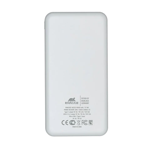 Powerbank rivacase va2532 10000mah blanco