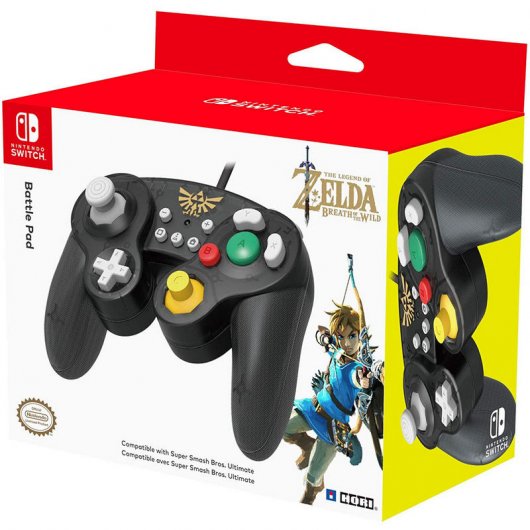 Gamepad hori battlepad usb zelda para nintendo switch