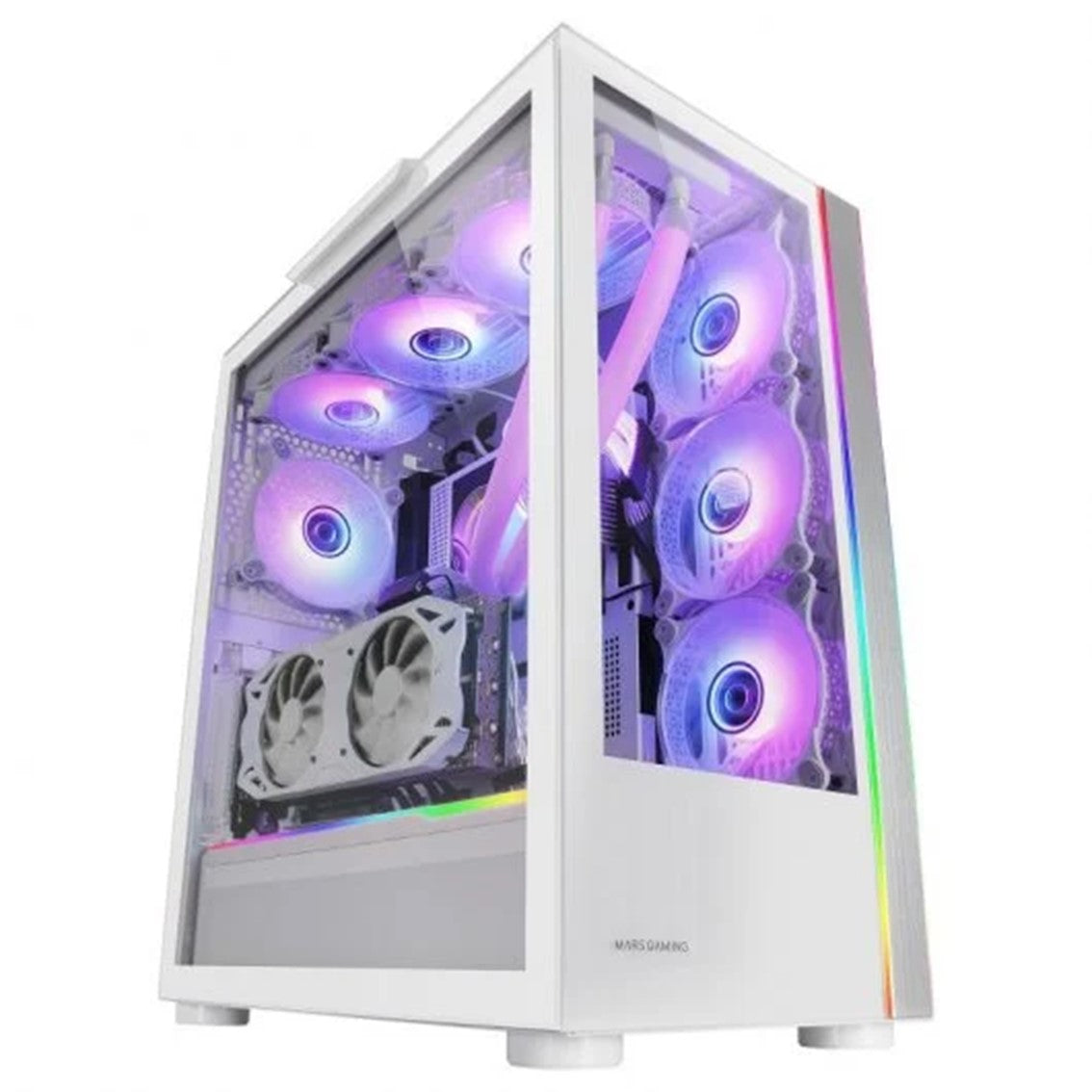 Caja ordenador mars gaming mcultra xxl premium blanco e - atx 1 x usb 3.0 2 x usb 2.0 argb