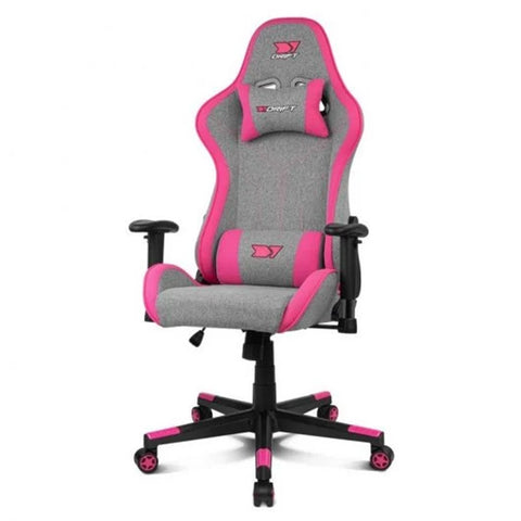 Silla gaming drift dr90 pro gris - rosa