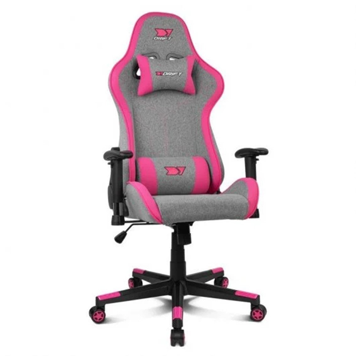 Silla gaming drift dr90 pro gris - rosa