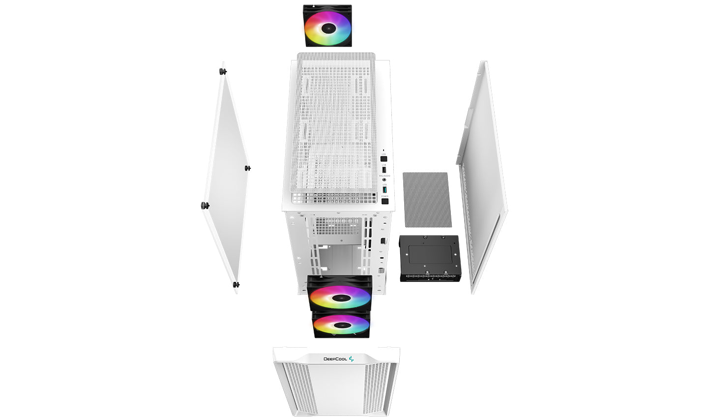 Caja ordenador gaming deepcool cc360 blanco m - atx 1 x usb 3.0 1 x usb 2.0 3 x 120mm