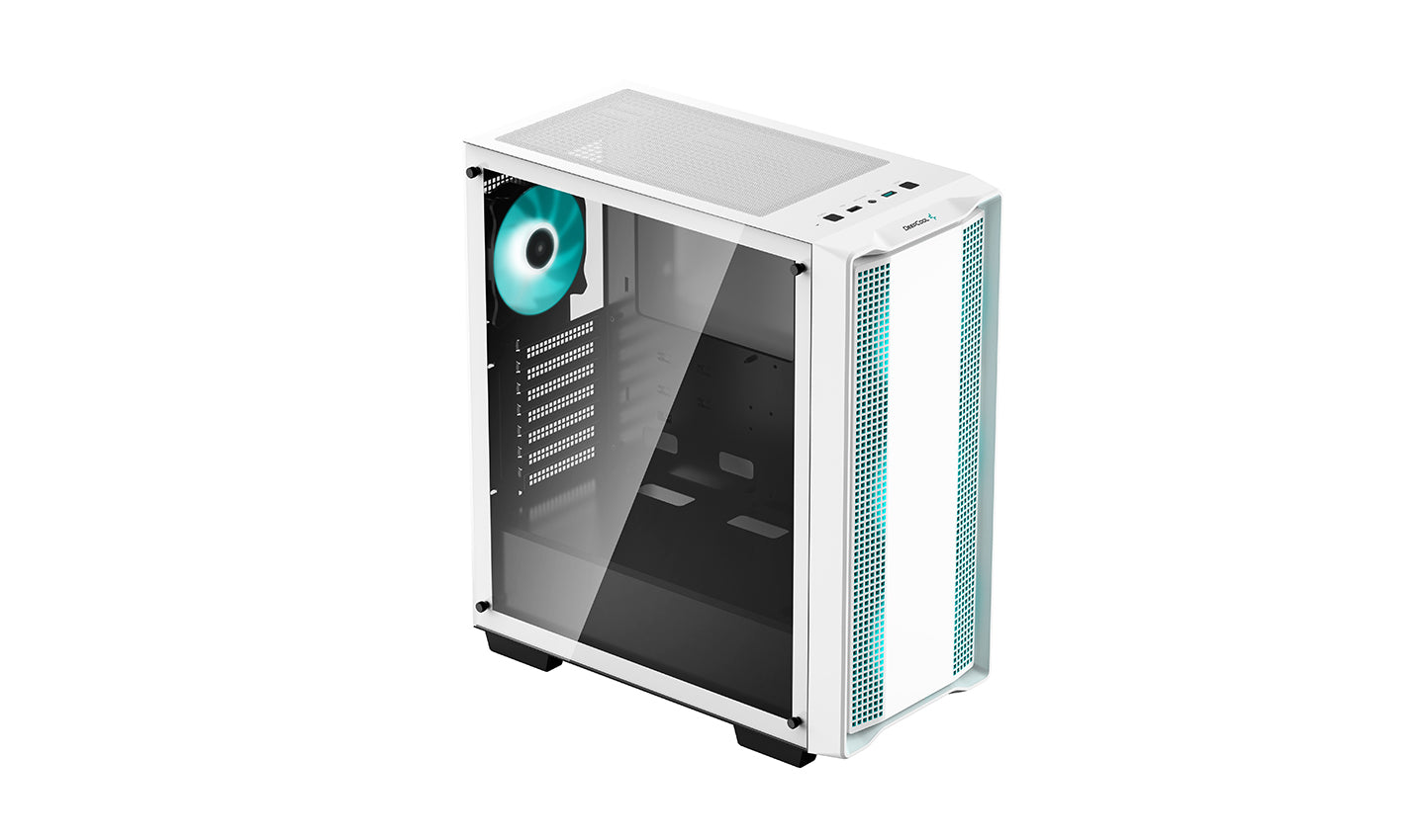 Caja ordenador gaming deepcool cc560 blanco atx 2 x usb 3.0 1 x usb 2.0 4 x 120mm