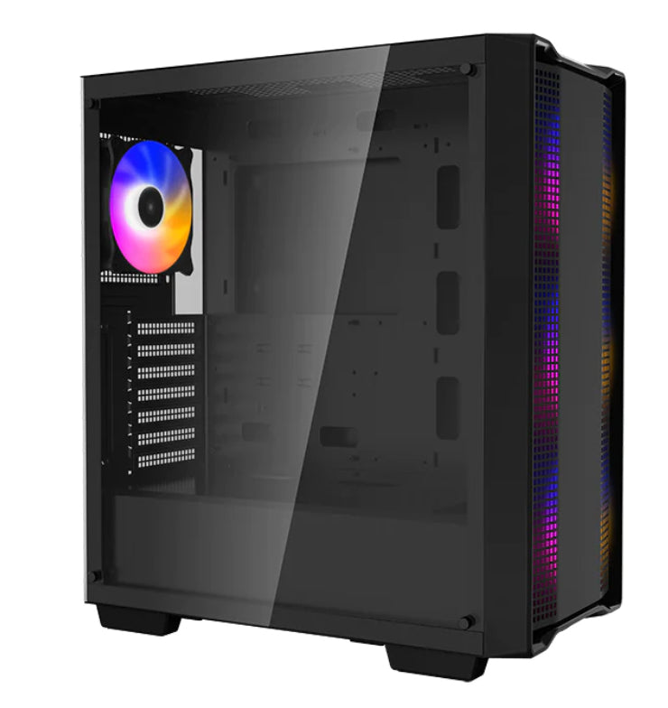 Caja ordenador gaming deepcool cc560 argb negro atx 2 x usb 3.0 1 x usb 2.0 4 x 120mm