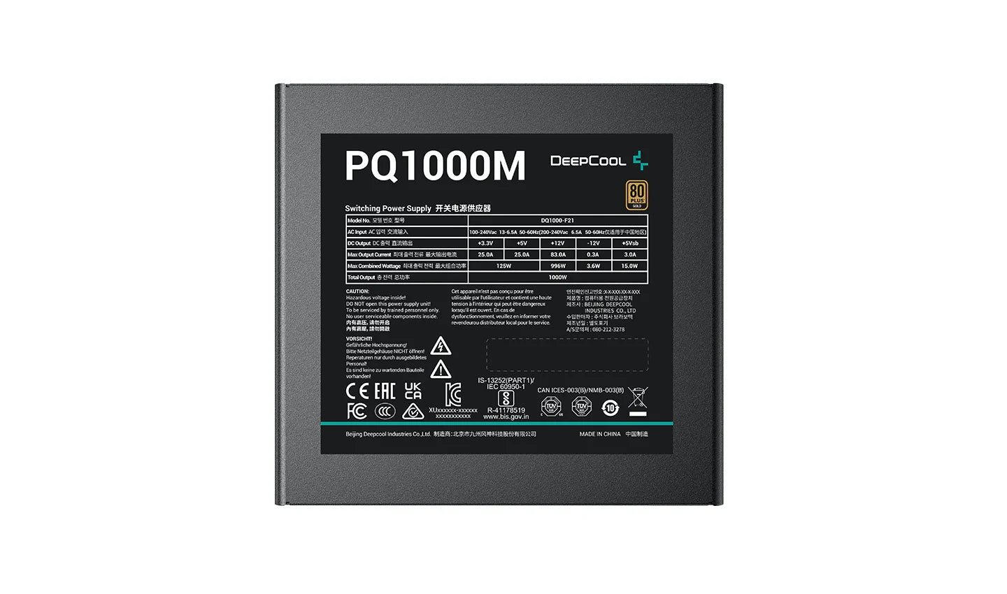 Fuente alimentacion deepcool pq1000m gaming atx 1000w