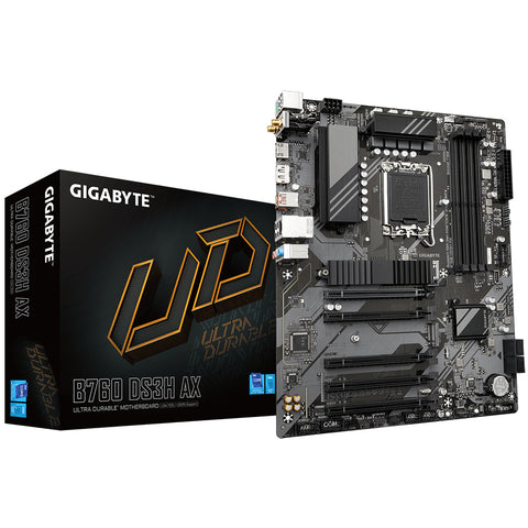 Placa base gigabyte b760 ds3h 1700 ax atx -  4x ddr5 -  4x sata3 -  1x usb 3.2 -  1x usb tipo c -  4x usb 2.0