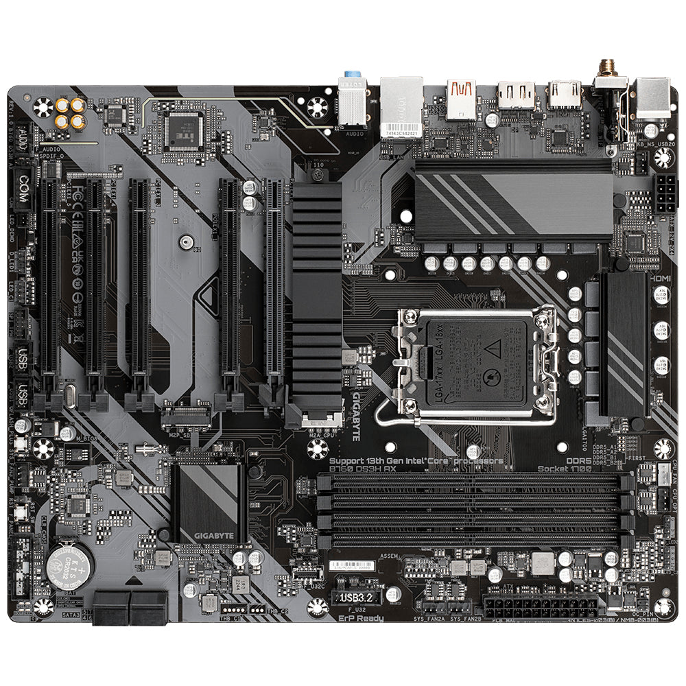 Placa base gigabyte b760 ds3h 1700 ax atx -  4x ddr5 -  4x sata3 -  1x usb 3.2 -  1x usb tipo c -  4x usb 2.0