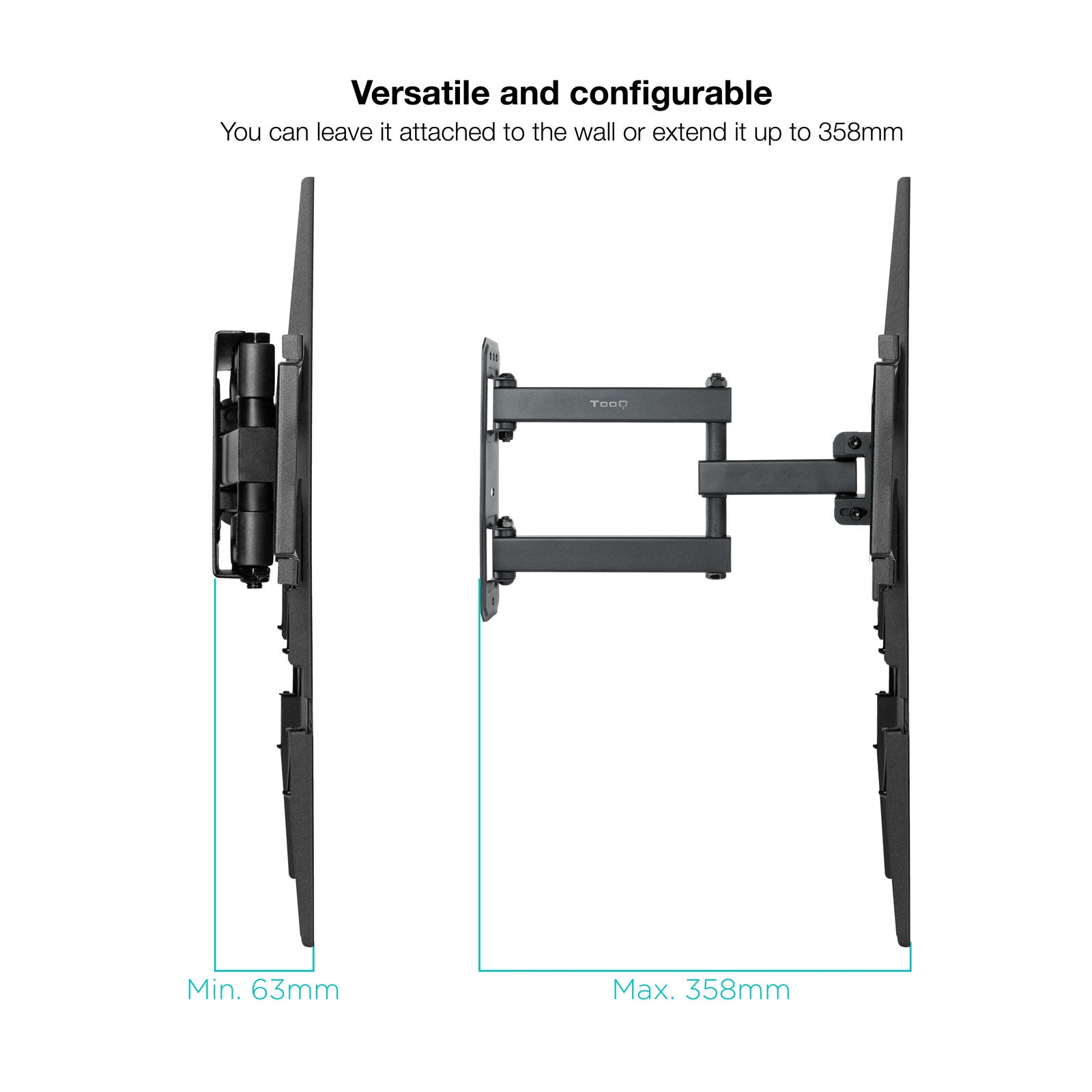 Soporte de pared tooq para pantallas 32pulgadas -  55pulgadas