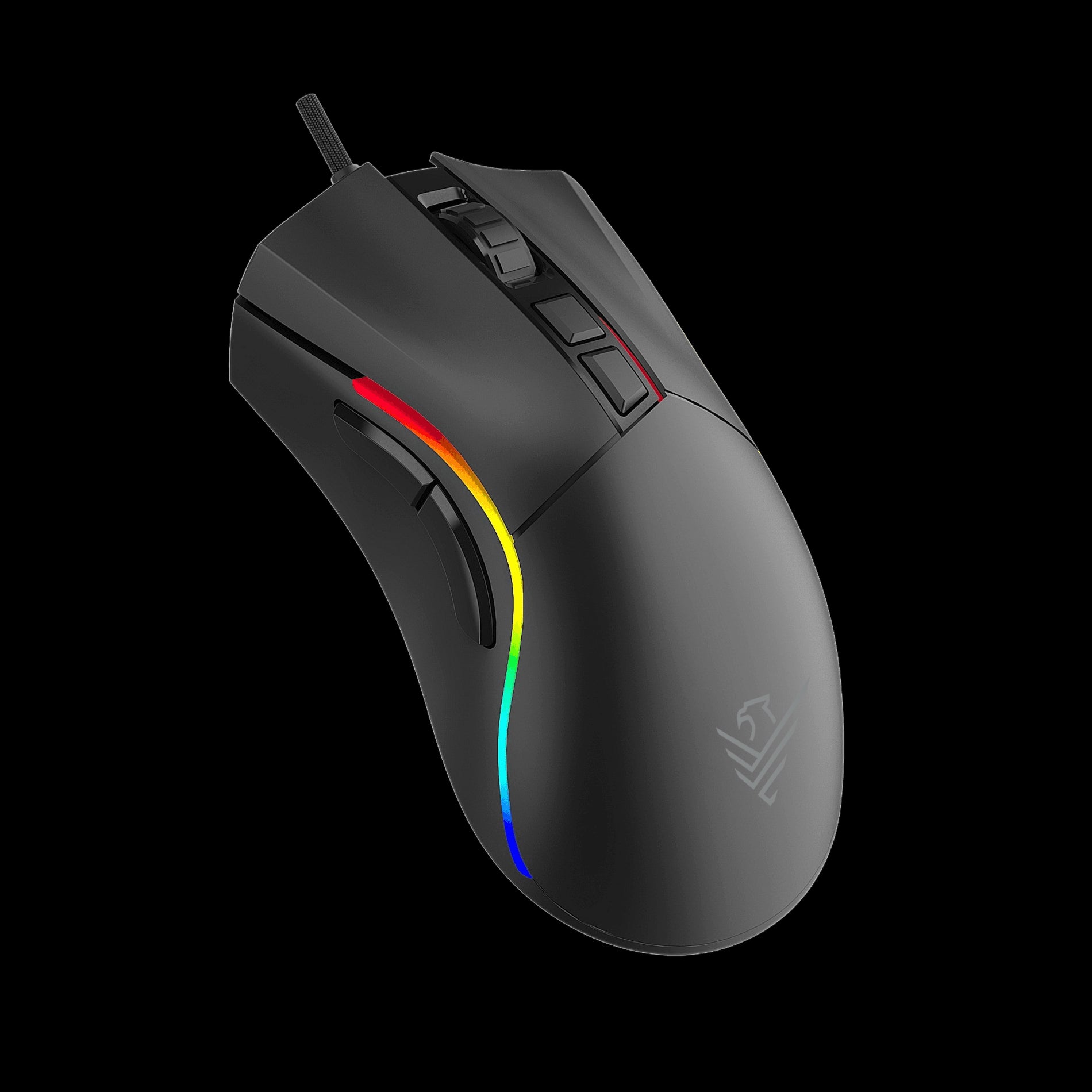 Ratón gaming phoenix void 12000 dpi de alto rendimiento negro rgb usb