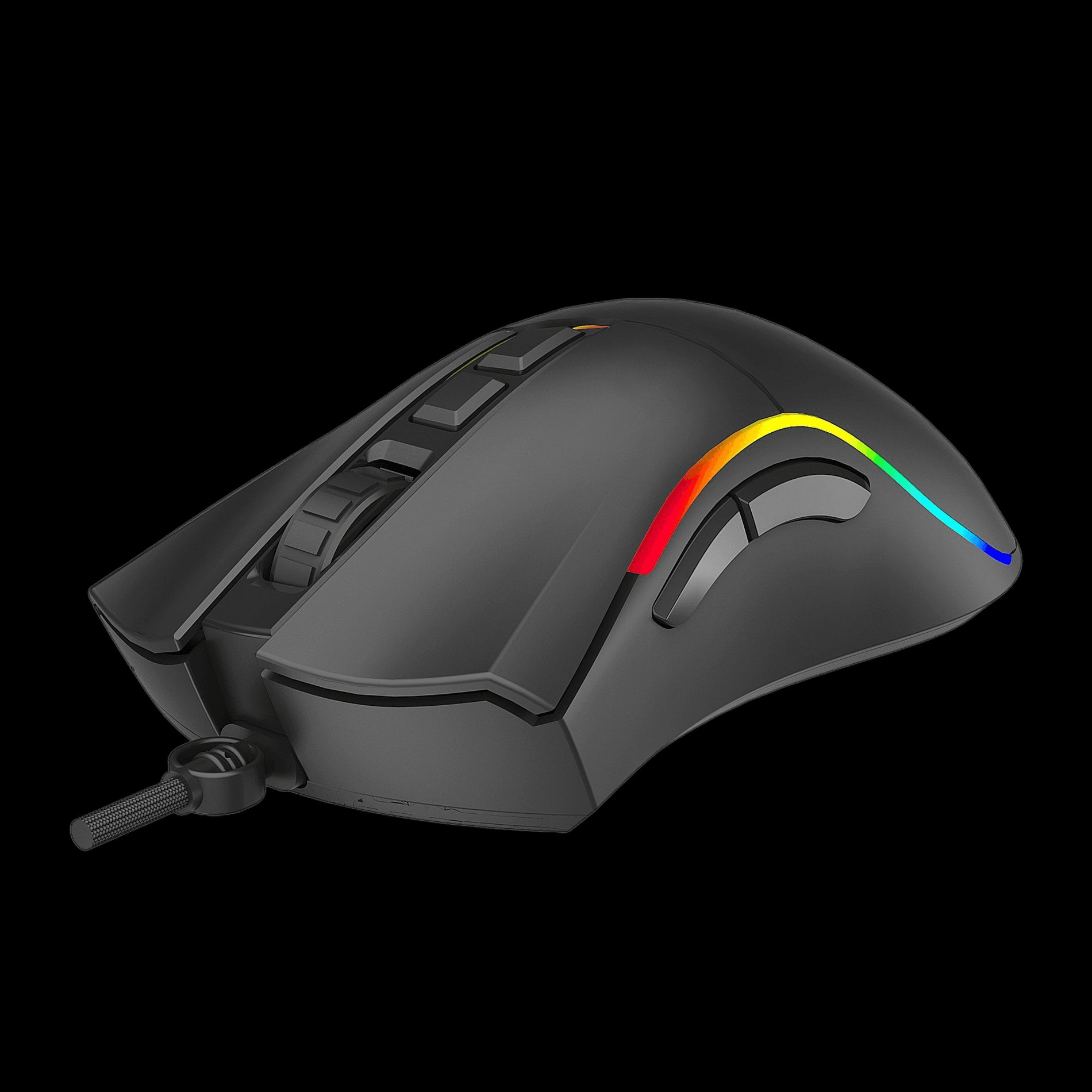 Ratón gaming phoenix void 12000 dpi de alto rendimiento negro rgb usb