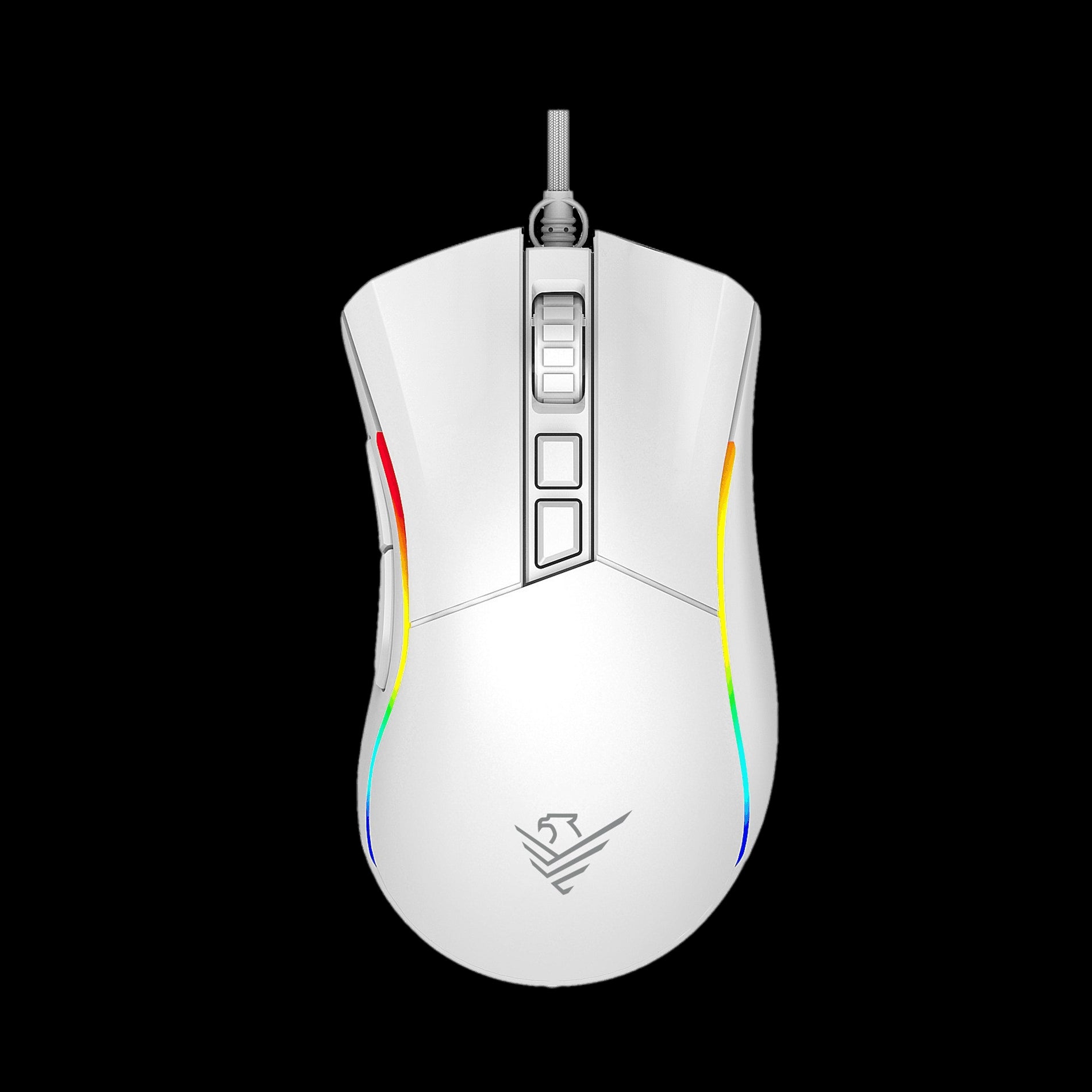Ratón phoenix gaming void 12000 dpi de alto rendimiento blanco rgb usb configurable