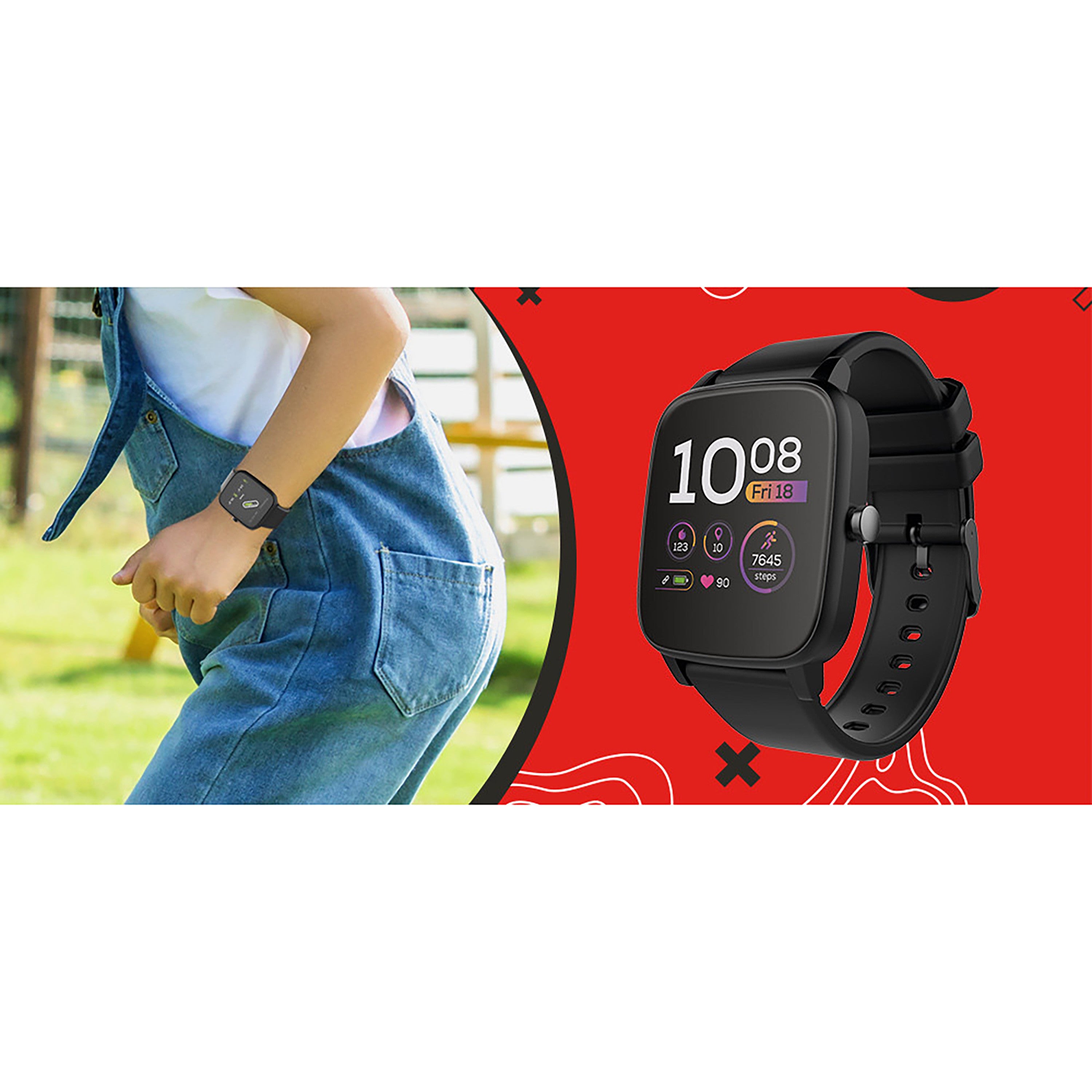 Reloj smartwatch forever igo pro jw - 200 color negro