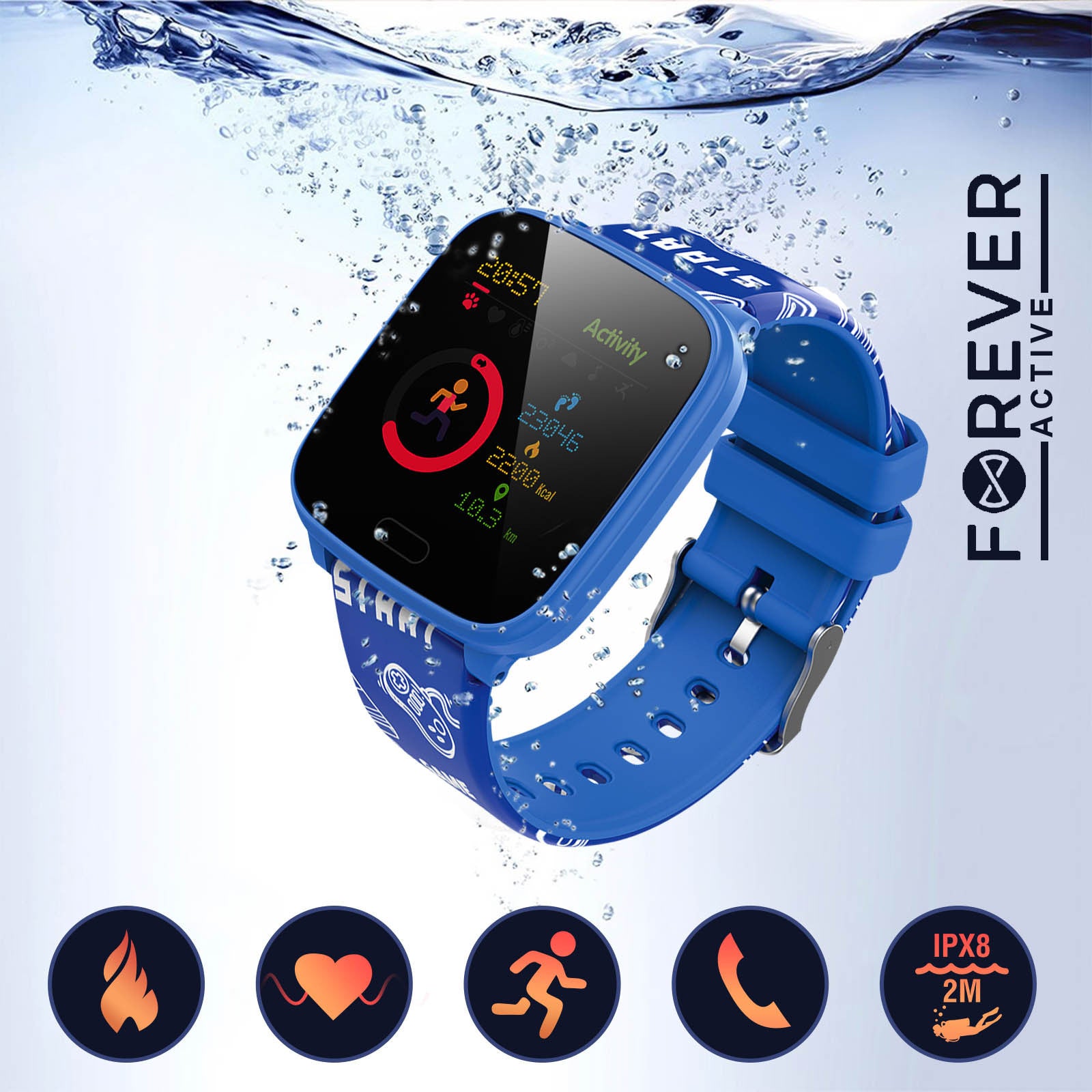 Reloj smartwatch forever igo jw - 100 color azul