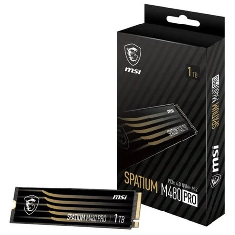 Disco duro interno solido ssd msi spatium m480 pro 1tb m.2 nvme pcie4