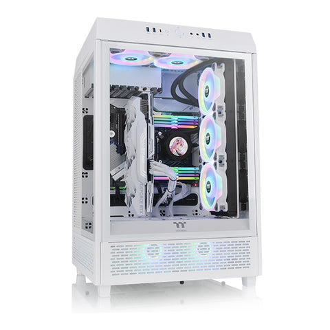 Caja ordenador gaming thermaltake the tower 500 snow e - atx 4 x usb 3.1 1 x usb 3.2 2 x usb tipo c 2 x 120mm