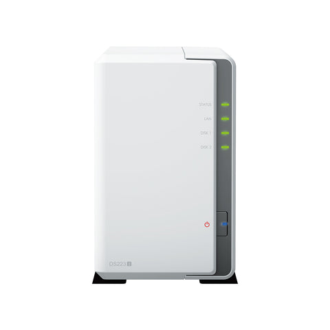 Servidor nas synology disk station  ds223j 1gb 2 bahias raid ethernet gigabit