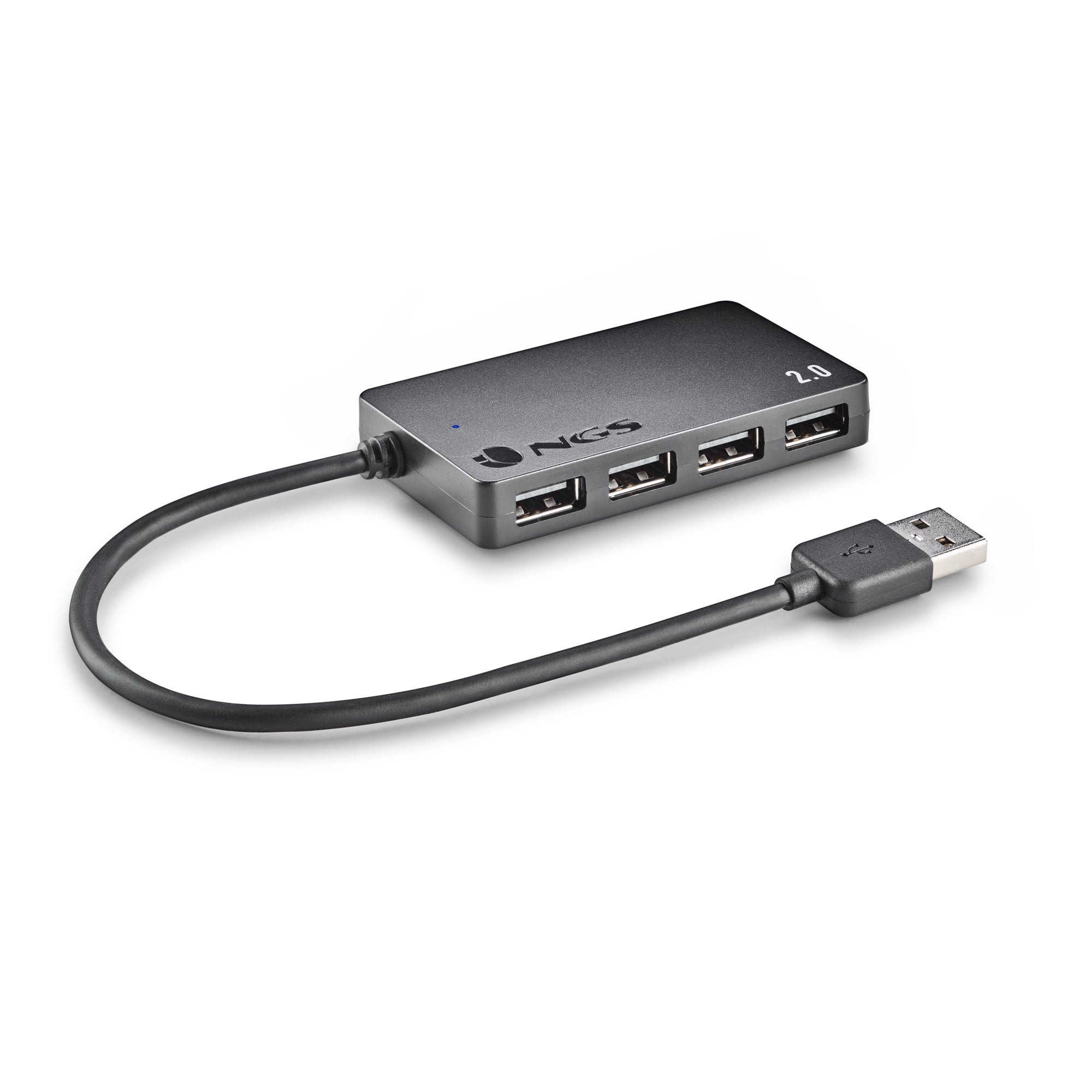 Hub 4 puertos usb 2.0 ngs port 2.0 negro plug play -  480mbps